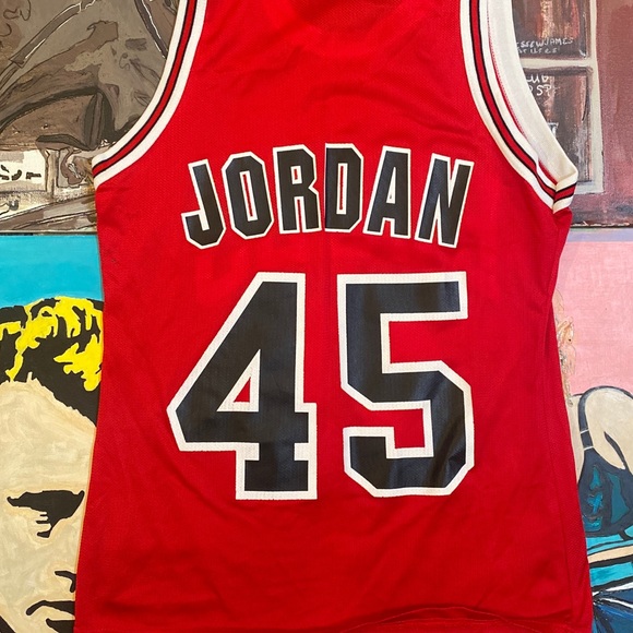 Vintage Champion Chicago Bulls Michael Jordan Basketball Jersey - Picture 9 of 10